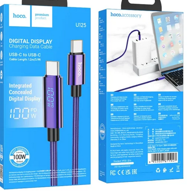 Hoco U125 Benefit 100W Charging Data Cable With Display Ip