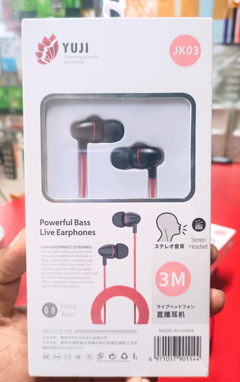 YUJI HAVY BASS EARPHONE JK03